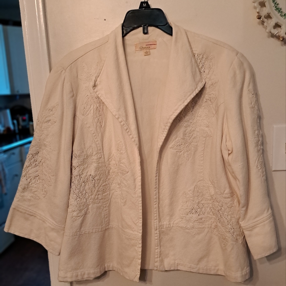 Nice cream cotton jacket.